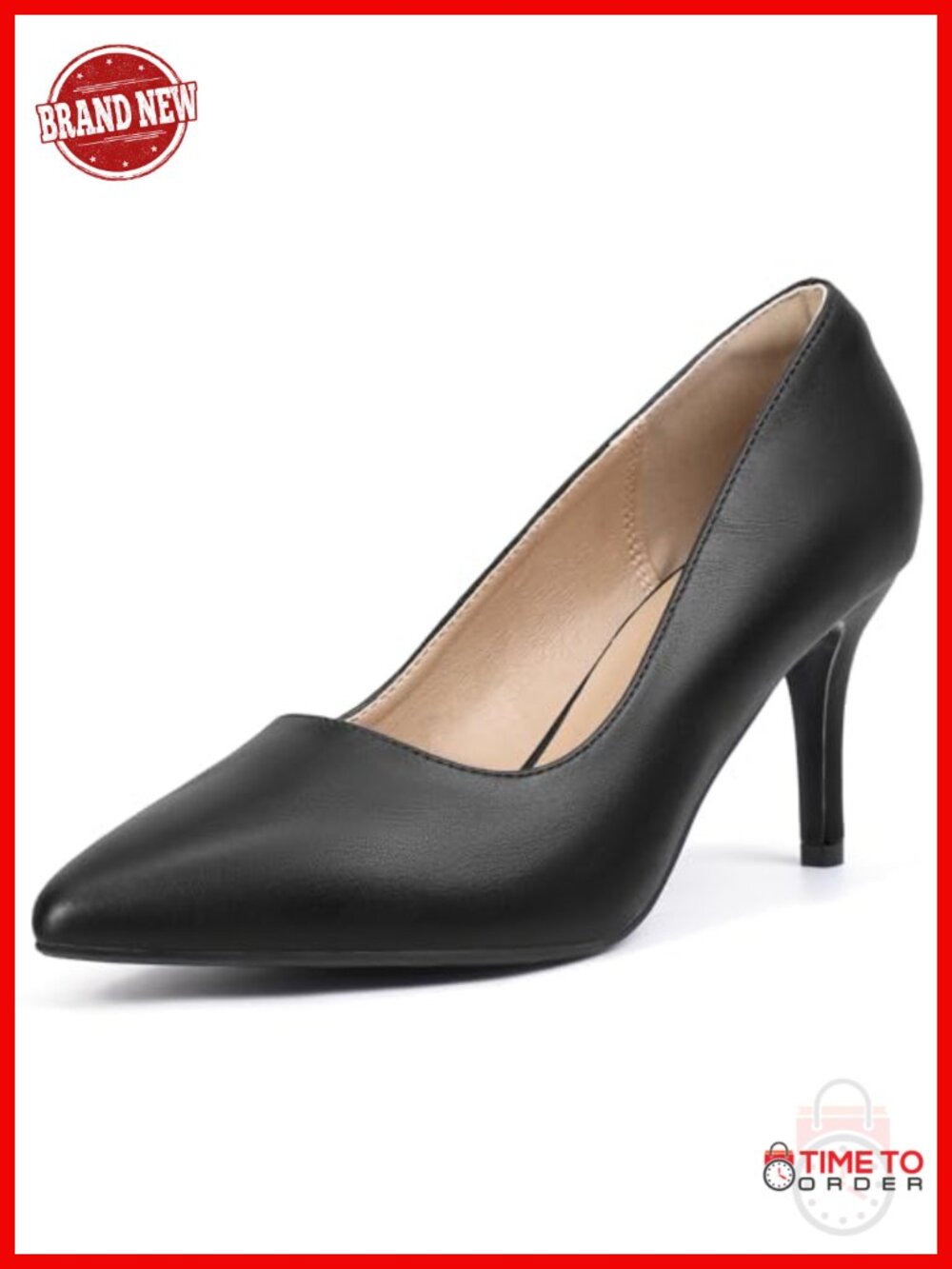 IDIFU Women's 3 Inch Stiletto Heel Pointed Toe Pumps – Comfortable Closed Toe